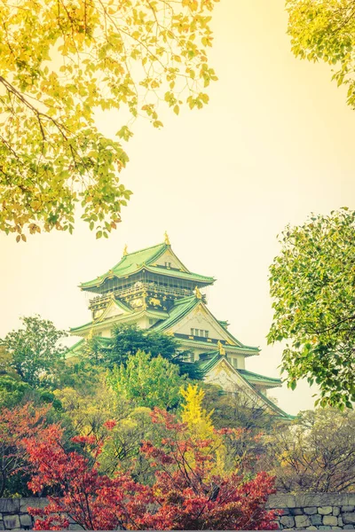 Castillo de Osaka en Osaka Japón (Imagen filtrada procesada vintage e — Foto de Stock