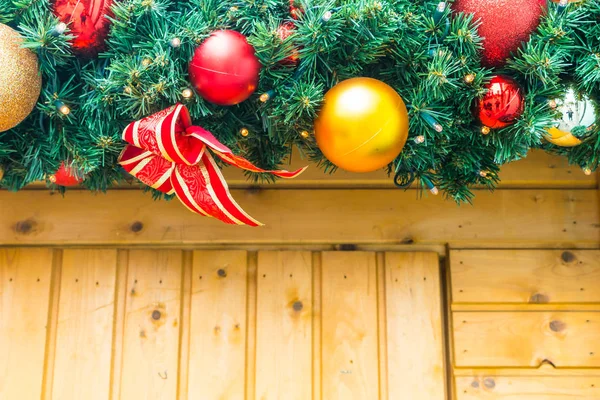 Christmas tree and decorations — Stock Photo, Image