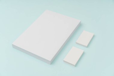 Boş afiş poster, broşür mockup, A4, bize-mektup, iş ile