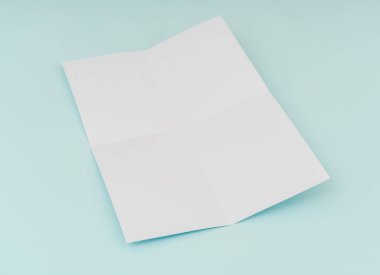 Boş afiş poster, broşür mockup, A4, bize-mektubunda, mavi backg