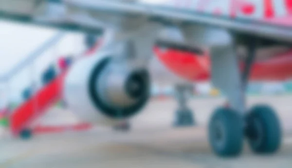 Abstract blur airplane at airport . — Stock Photo, Image