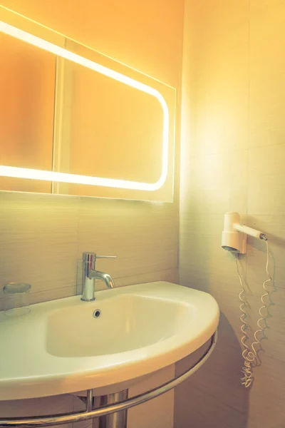 Modern house bathroom interior . ( Filtered image processed vint — Stock Photo, Image