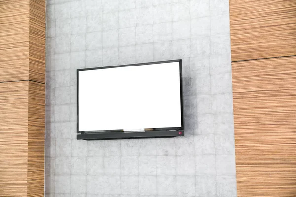TV-Bildschirm an der Wand . — Stockfoto