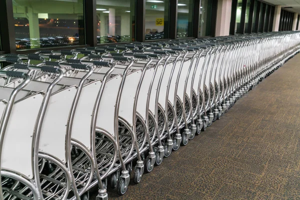 Luggage Carts Airport Terminal — ストック写真