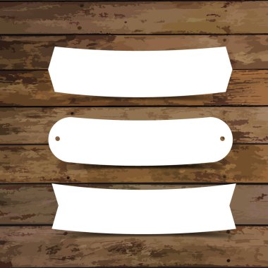 Boş beyaz Not kağıtları, mesajınız için hazır. Vektör illustra