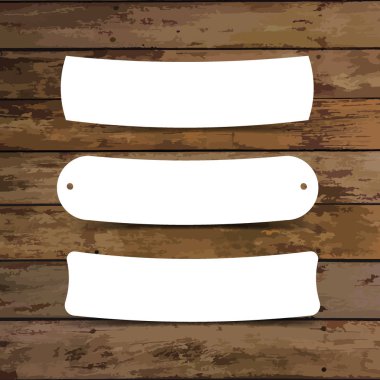 Boş beyaz Not kağıtları, mesajınız için hazır. Vektör illustra