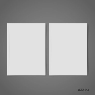Katalog, dergi boş, sahte kitap. Vektör çizim