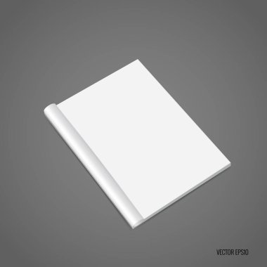 Katalog, dergi boş, sahte kitap. Vektör çizim