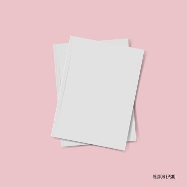 Katalog, dergi boş, sahte kitap. Vektör çizim