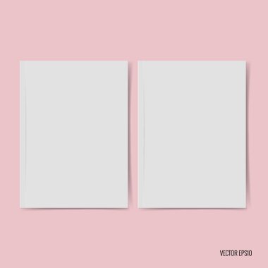Katalog, dergi boş, sahte kitap. Vektör çizim
