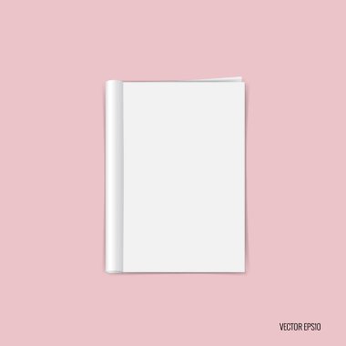 Katalog, dergi boş, sahte kitap. Vektör çizim