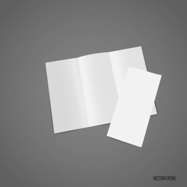 Panelli beyaz şablon kağıt. Vektör çizim