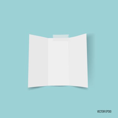 Panelli beyaz şablon kağıt. Vektör çizim