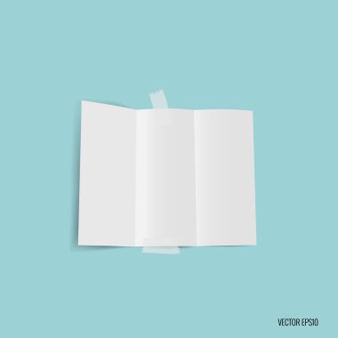 Panelli beyaz şablon kağıt. Vektör çizim