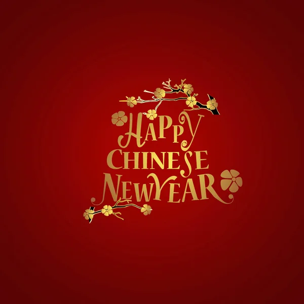 Chinese new year background design with Chinese New Year letteri — Stock Vector