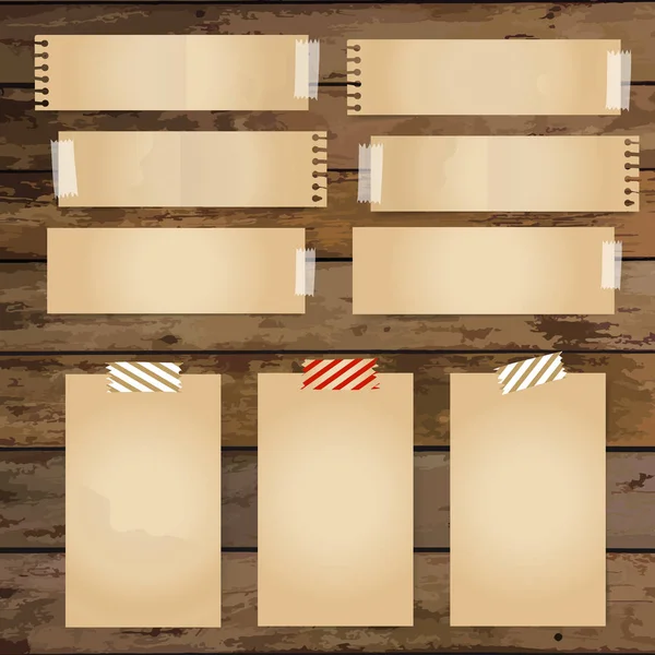 Vektor-Set: Vintage Paper Designs (Papierblätter und Notizpapier)) — Stockvektor