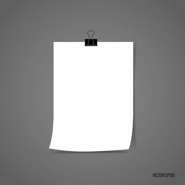 Blank white note papers, ready for your message. Vector illustra — Stock Vector