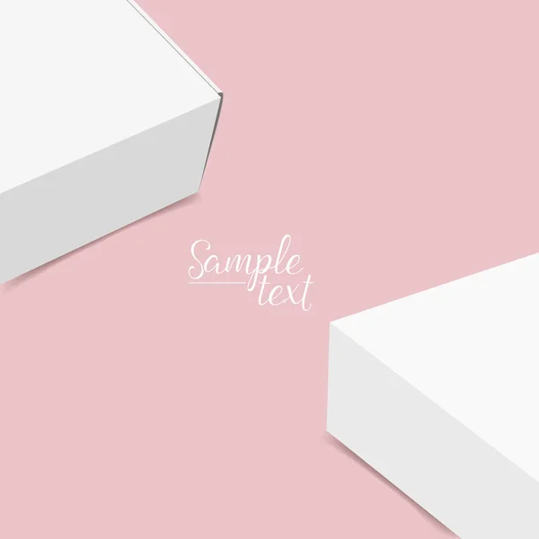 Blank white box mock up. Vector illustration — Stock Vector