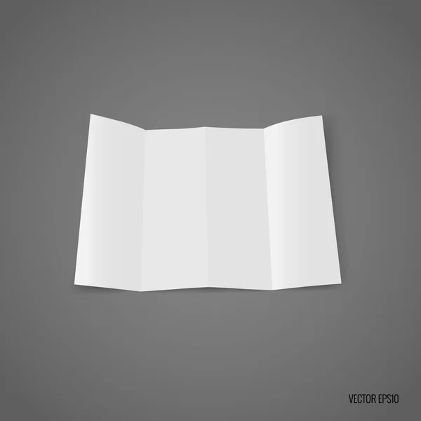 Papier quadruple modèle blanc. Illustration vectorielle — Image vectorielle