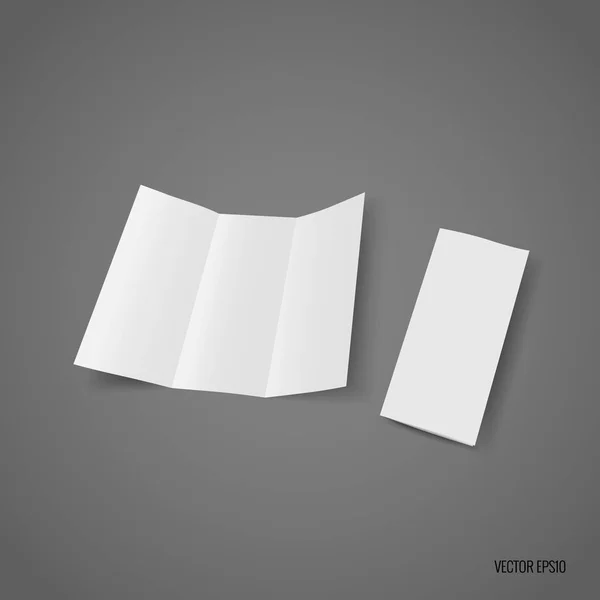 Šestidílný papír bílý šablony. Vektorové ilustrace — Stockový vektor