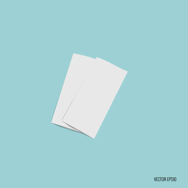 Tríptico papel de plantilla blanco. Ilustración vectorial — Vector de stock