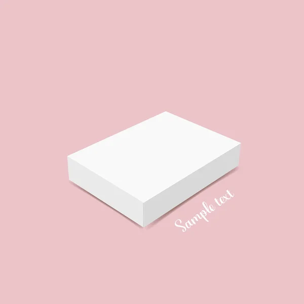 Üres fehér doboz modell akár. Vektoros illusztráció — Stock Vector