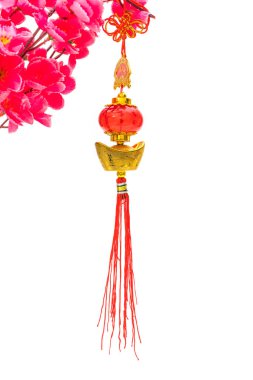 Çin yeni yılı dekorasyon beyaz zemin üzerine., Çince karakter