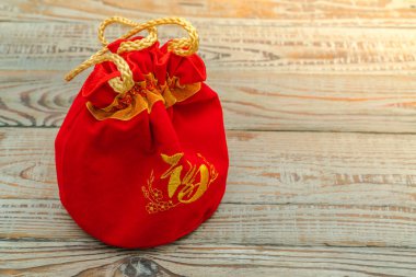 Çin yeni yılı dekorasyon ahşap duvar., Çince karakterler te