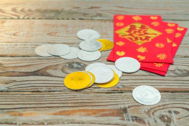 Çin yeni yılı dekorasyon ahşap duvar., Çince karakterler te