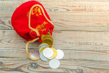 Çin yeni yılı dekorasyon ahşap duvar., Çince karakterler te