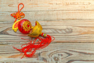 Çin yeni yılı dekorasyon ahşap duvar., Çince karakterler te