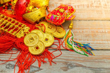 Çin yeni yılı dekorasyon ahşap duvar., Çince karakterler te