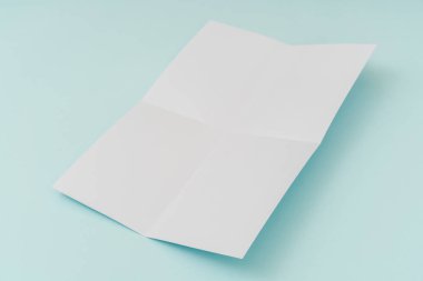 Boş afiş poster, broşür mockup, A4, bize-mektubunda, mavi backg