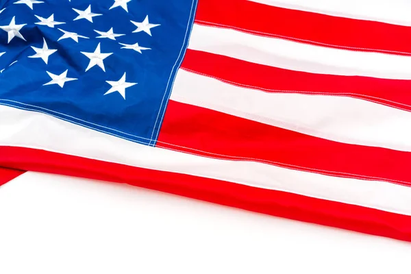 American flag on white background . — Stock Photo, Image