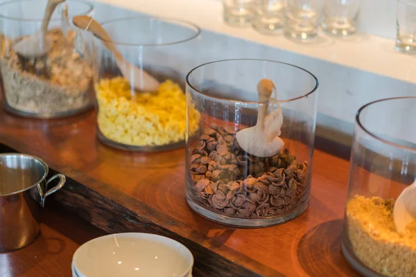 Müsli im Hotelsortiment . — Stockfoto