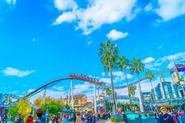 Osaka, Japonya - 1 Aralık 2015: Universal Studios Japonya (Usj). 