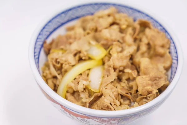 Japanese traditional dish Beef teriyaki with rice — Stock Photo, Image