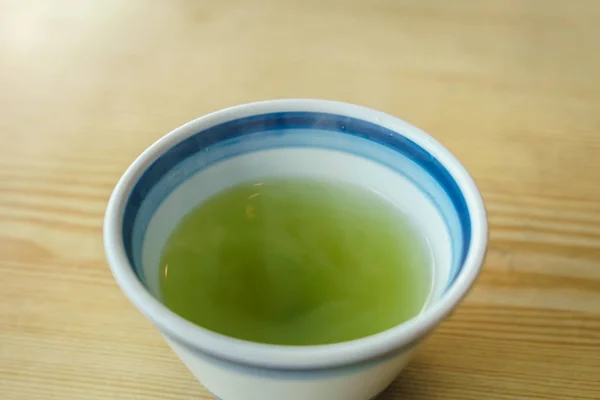 Japanse Groene Thee Voedselachtergrond — Stockfoto