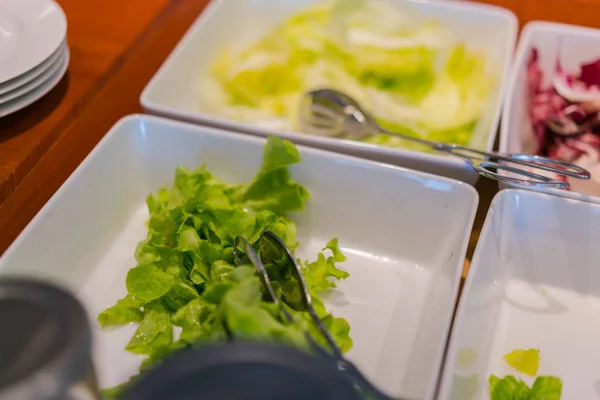 Salads on buffet table at restaurant . — Stock Photo, Image