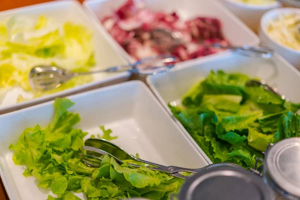 Salads on buffet table at restaurant . — Stock Photo, Image