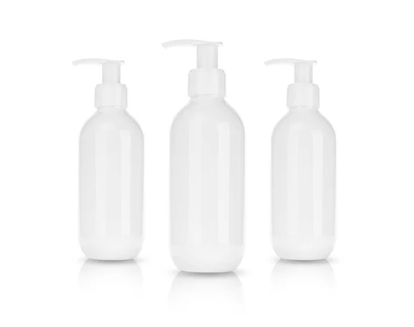 Producto cosmético para crema, espuma, champú. sobre fondo blanco —  Fotos de Stock