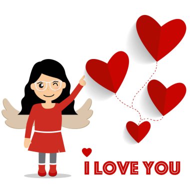 Sevgiliye arka plan tasarımı. Vektör çizim