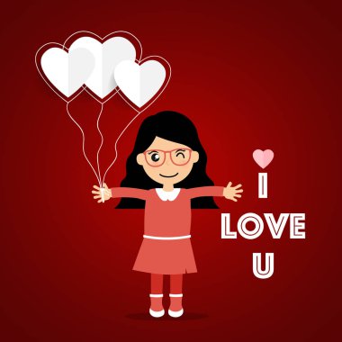 Sevgiliye arka plan tasarımı. Vektör çizim