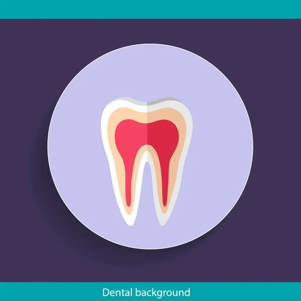 Zahnhintergrund mit gesunden Zähnen. Vektorillustration — Stockvektor