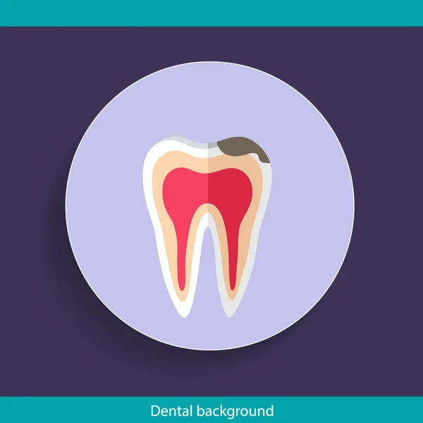 Desenho de fundo dental. Ilustração vetorial —  Vetores de Stock