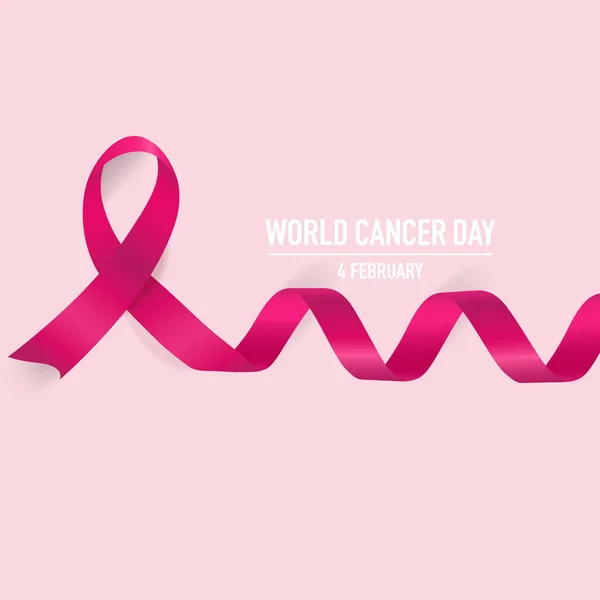 Día mundial del cáncer. 4 de febrero. Día mundial del cáncer fondo de diseño — Vector de stock