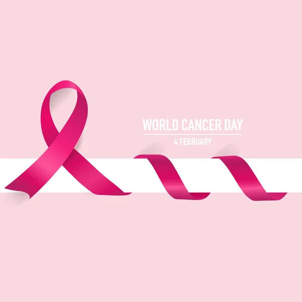 Día mundial del cáncer. 4 de febrero. Día mundial del cáncer fondo de diseño — Vector de stock