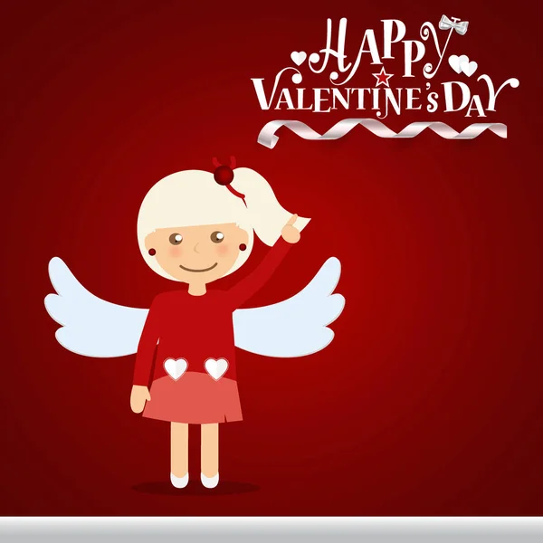 Día de San Valentín diseño de fondo. Ilustración vectorial — Vector de stock