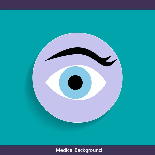 Orvosi háttér design szem. Vektoros illusztráció — Stock Vector