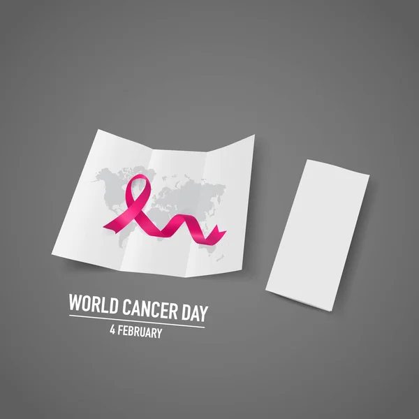 Journée mondiale du cancer. Le 4 février. Journée mondiale du cancer fond design — Image vectorielle
